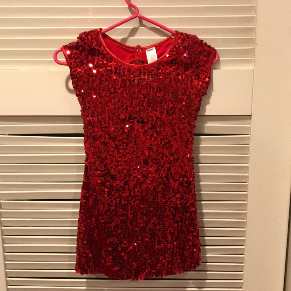 Red sequin dance costume